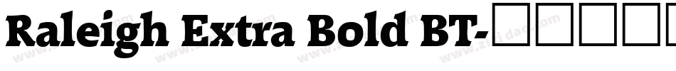 Raleigh Extra Bold BT字体转换